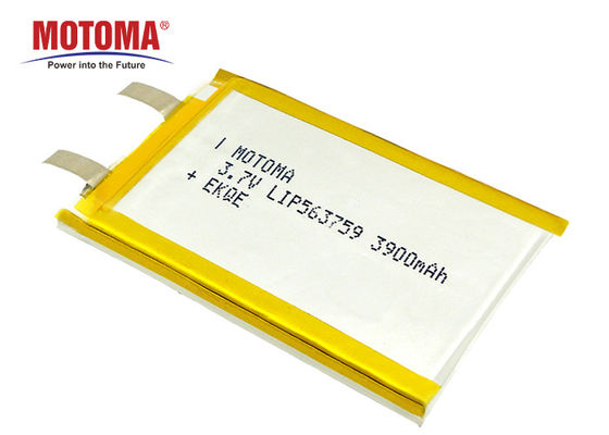 Aangepast Hoog de Batterijpak LIP563759-3.7V3900mAh van Consistentielipo met Certificaten